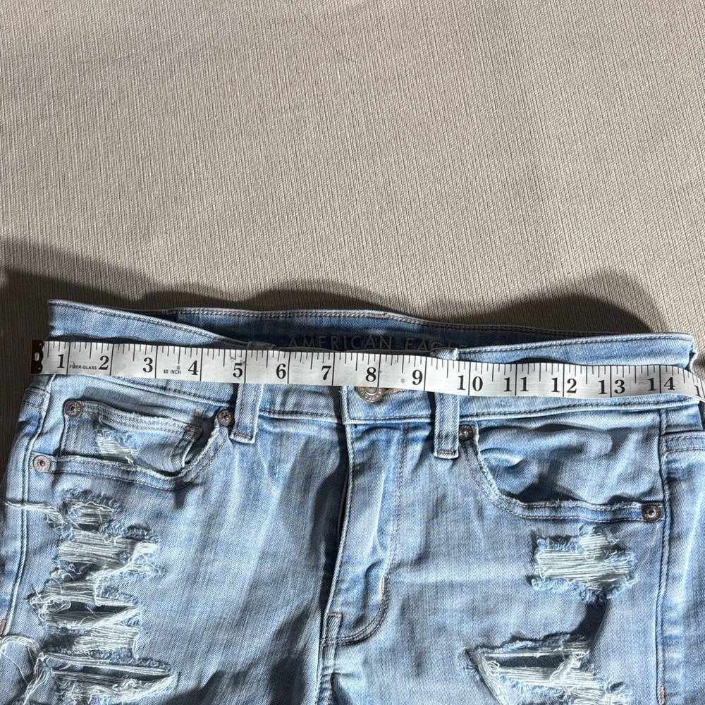 American Eagle Distressed Light Blue Jeans shorts - Picture 6 of 11